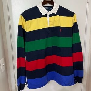 Polo Ralph Lauren Rugby Shirt Custom Fit Size L